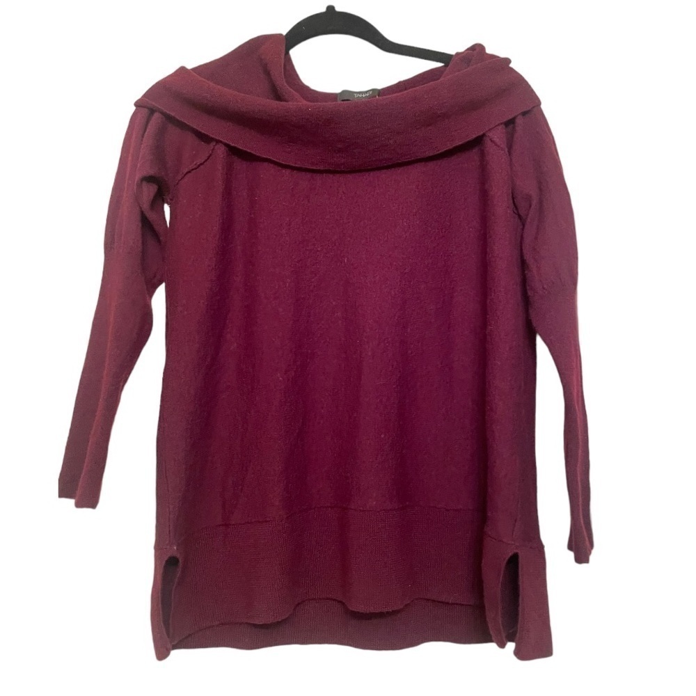 Tahari Cowl Neck Purple Sweater Size XL